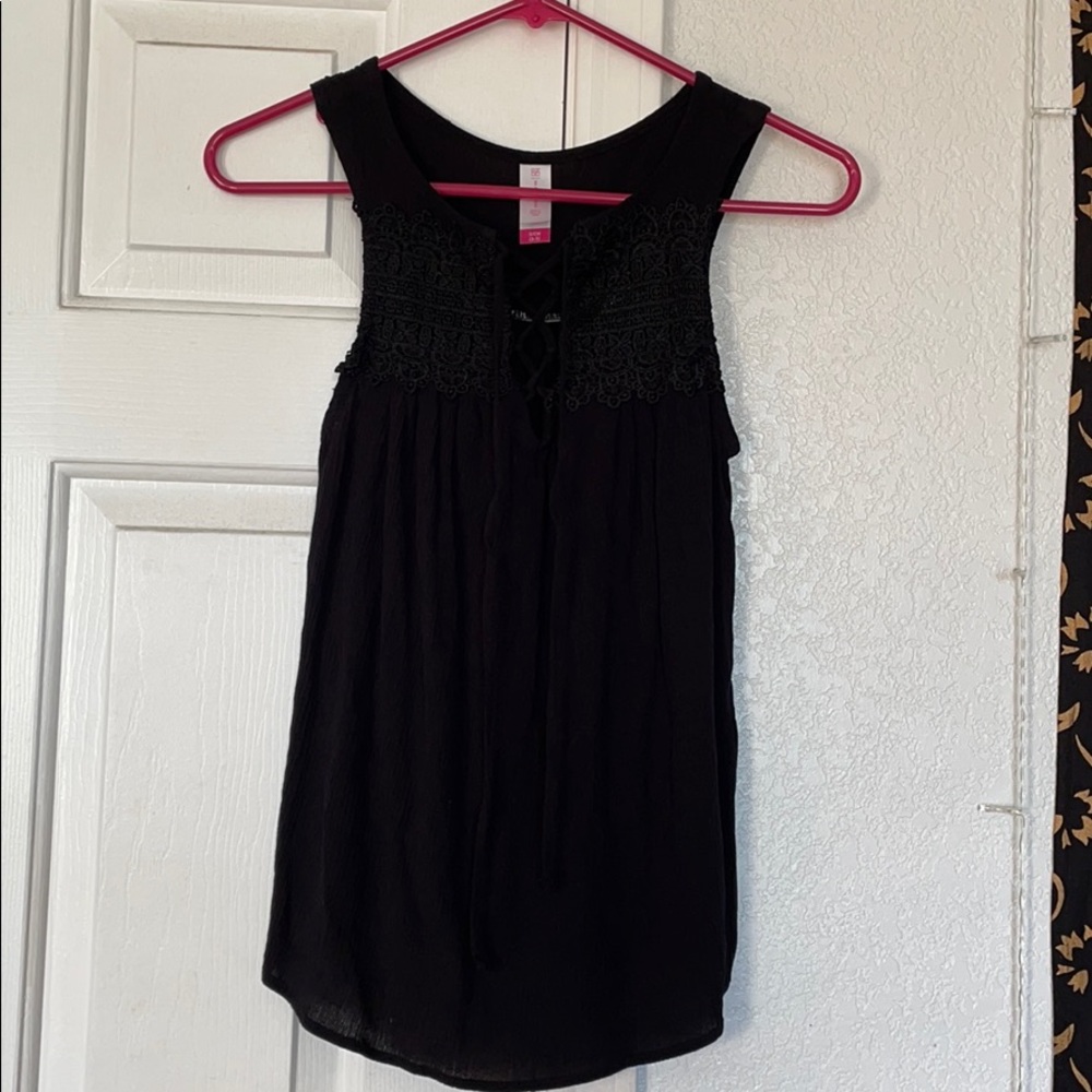 simple black blouse